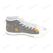 Forklift Driver Pattern White Classic High Top Canvas Shoes