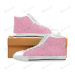 Sweet Candy Pink Background High Top Canvas Shoes