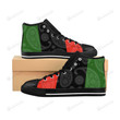 Red Black And Green High Top Shoes