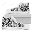 Hockey Puck Pattern Print White High Top Shoes For Men And Women