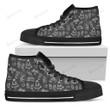 Black White Surfing Pattern High Top Shoes