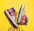 Girl And Flowers High Top Shoes