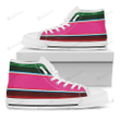 Colorful Mexican Blanket Stripe Print White High Top Shoes For Men And Women