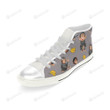 Chimpanzee Pattern White Classic High Top Canvas Shoes