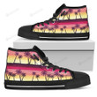 Sunset Palm Tree Pattern Print High Top Shoes