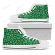 Sea Turtle Shell Pattern Print White High Top Shoes For Men And Women