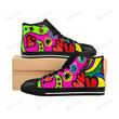 Psychedelic Colorful Graffiti Heart Love High Top Shoes