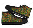 Psychedelic Christmas Pattern Print Men Women's High Top Shoes