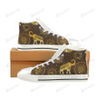 Elephant and Mandalas White Classic High Top Canvas Shoes