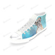 Boxer Water Colour White Classic High Top Canvas Shoes