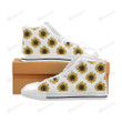 Sunflowers High Top Canvas Shoes