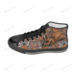 Spider Black Classic High Top Canvas Shoes