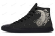 Sunflower And Moon High Top Shoes