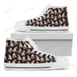 Christmas Santa Pug Pattern Print White High Top Shoes For Men And Women