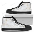White Gold Scratch High Top Shoes