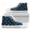 Purple And Teal Octopus Pattern Print White High Top Shoes For Men And Women