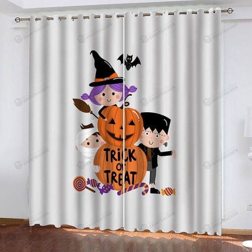 3d Halloween Role Play Printed Window Curtain Home Decor