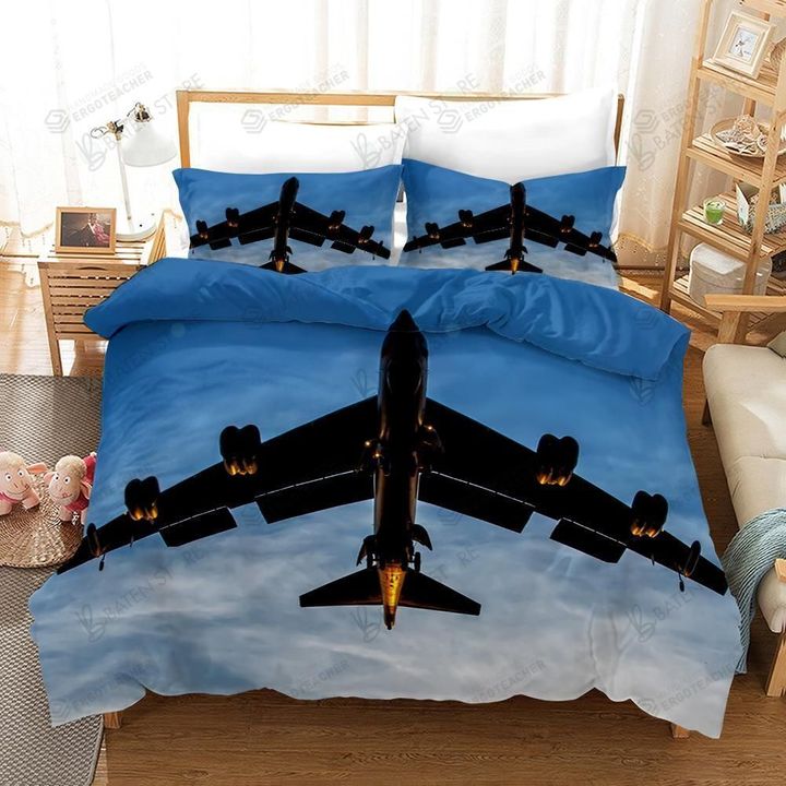 3d Airplane Blue Sky Bed Sheets Duvet Cover Bedding Set Great Gifts For Birthday Christmas Thanksgiving
