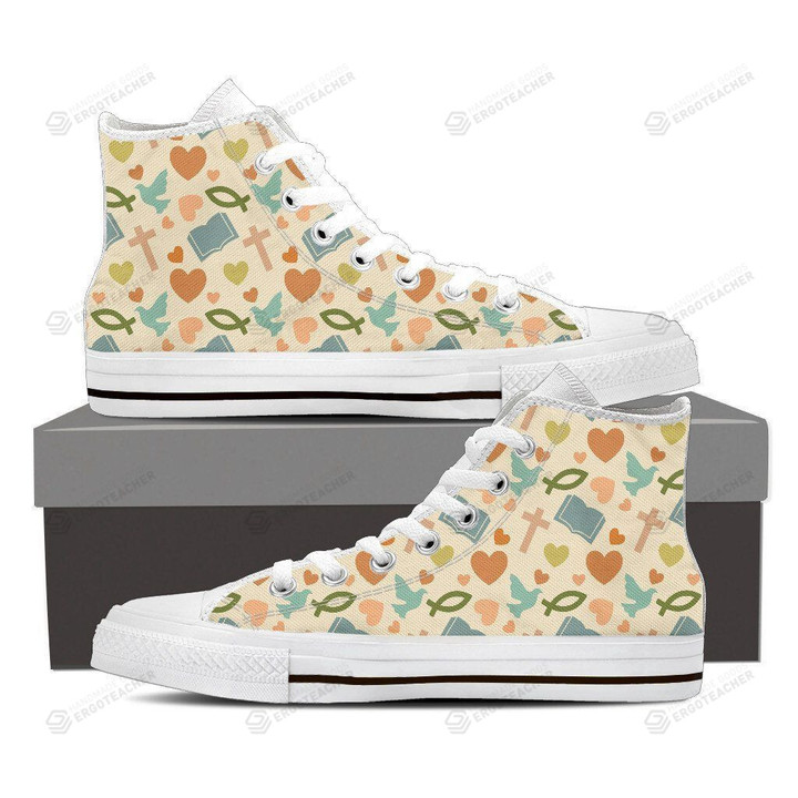 Christianity Pattern High Top Shoes
