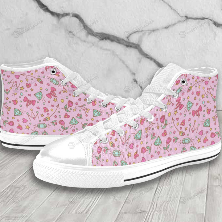 Flower Art High Top Shoes