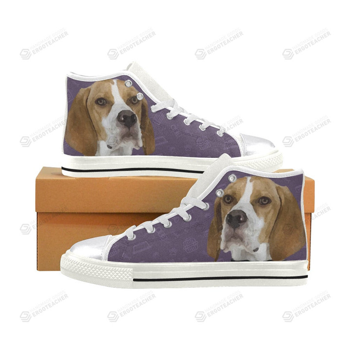 English Pointer Dog White Women's Classic High Top Canvas Shoes