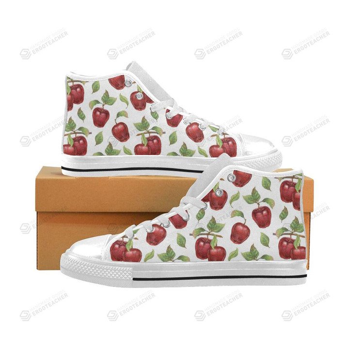 Red Apples High Top Canvas Shoes