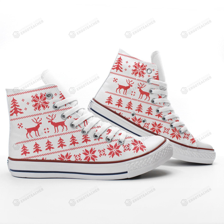 Christmas Reindeer High Top Shoes