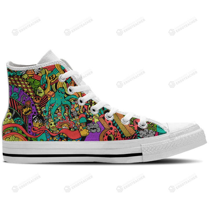 Colorful Cartoon High Top Shoes