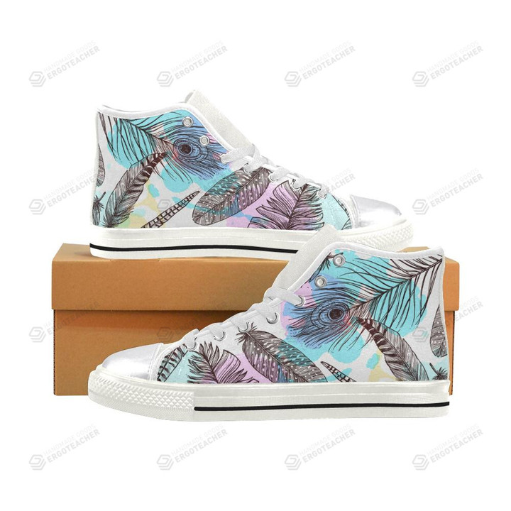 Peacock Feathers High Top Shoes