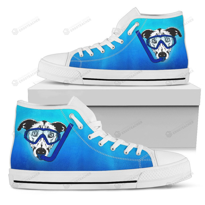Funny Dog Greyhound High Top Shoes