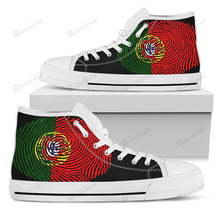 Portugal Fingerprint Flag High Top Shoes