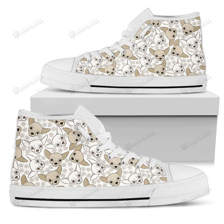 Chihuahua Dog Lovers Pattern Canvas High Top Shoes