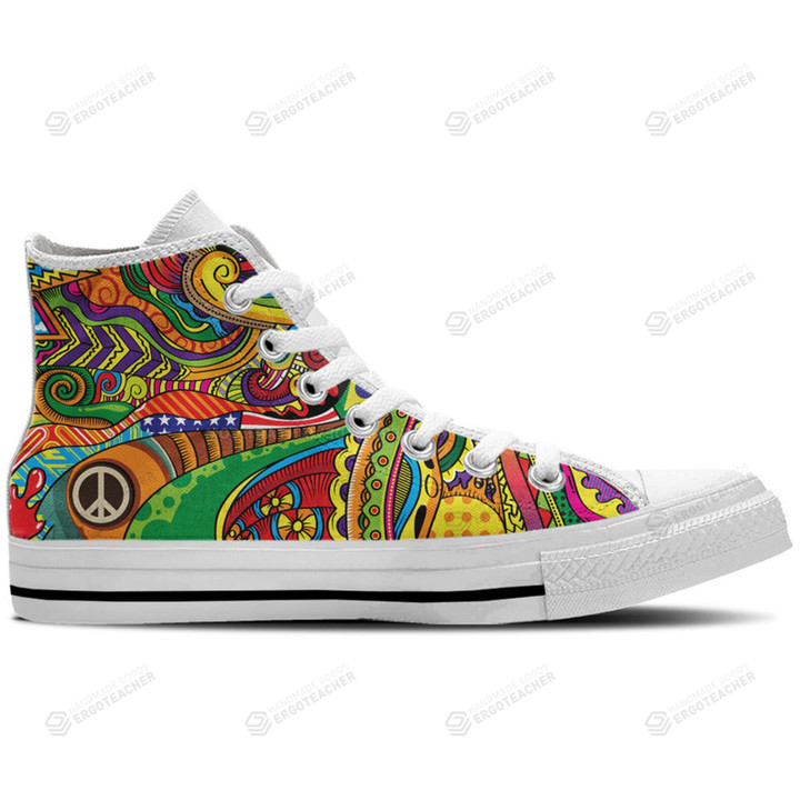 Colorful Print High Top Shoes