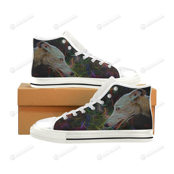 Italian Greyhound Glow White Classic High Top Canvas Shoes