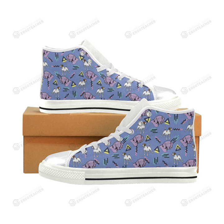 German Shorthaired Pointer Pattern White Classic High Top Canvas Shoes