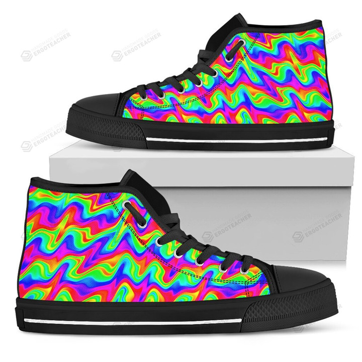 Psychedelic Rainbow High Top Shoes