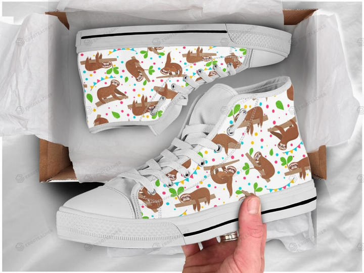 Lazy Sloth High Top Shoes