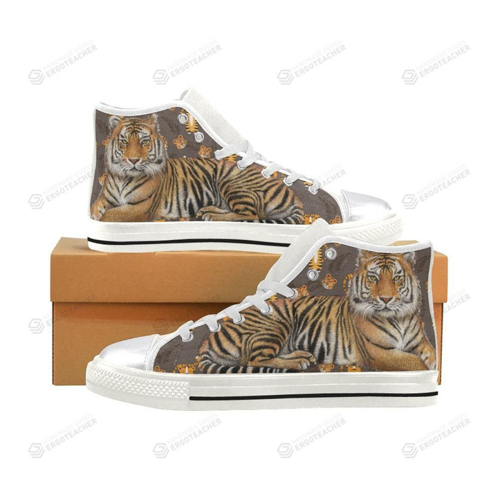 Tiger White Classic High Top Canvas Shoes