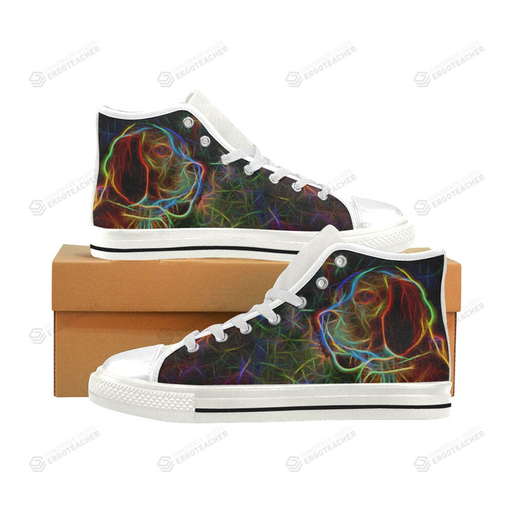 Beagle Glow White Classic High Top Canvas Shoes