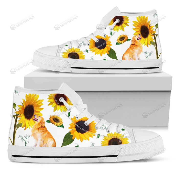 Golden Retriever Sunflower High Top Shoes