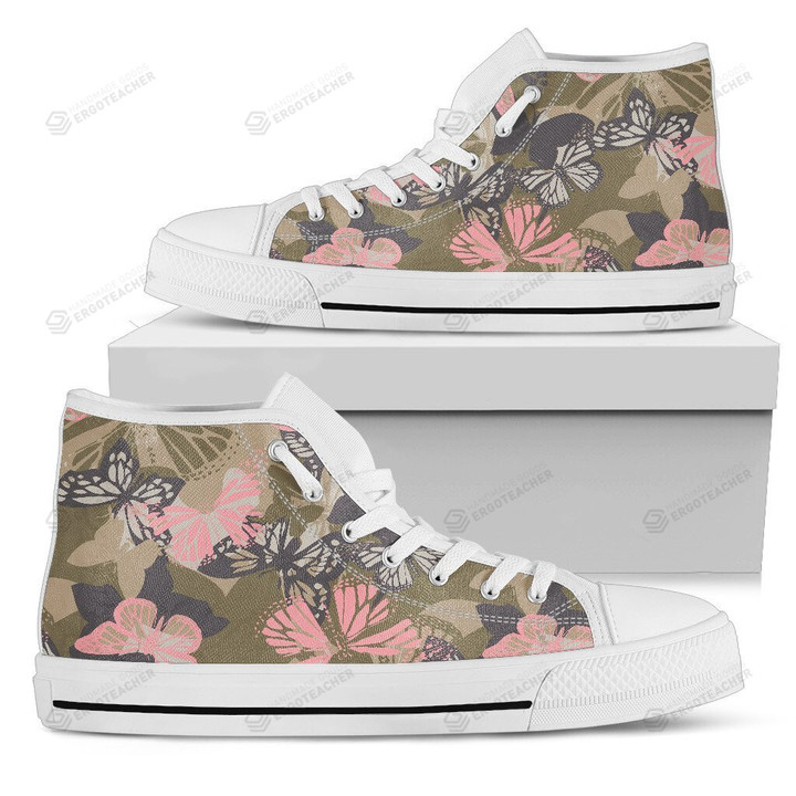 Butterfly Camouflage Men High Top Shoes