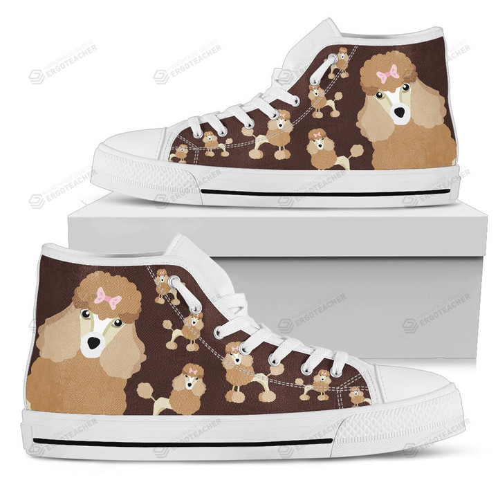 Funny Poodle Dog High Top Shoes