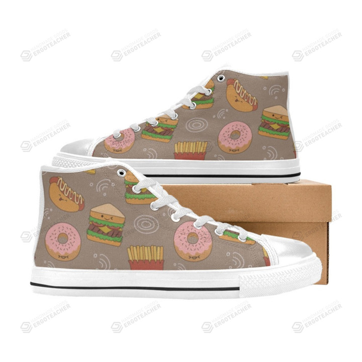Hamburger Fast Food Lovers High Top Shoes