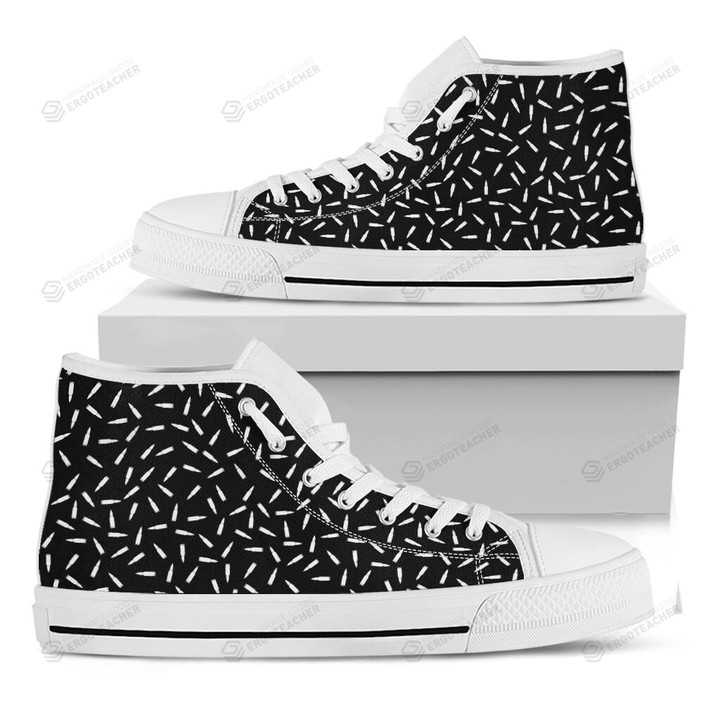 White And Black Gun Bullet High Top Shoes