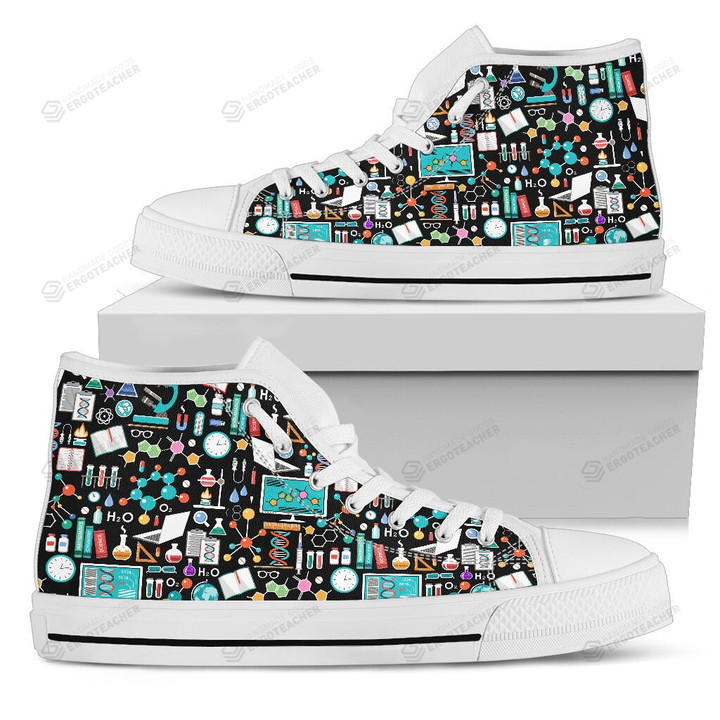 Science Pattern High Tops Shoes