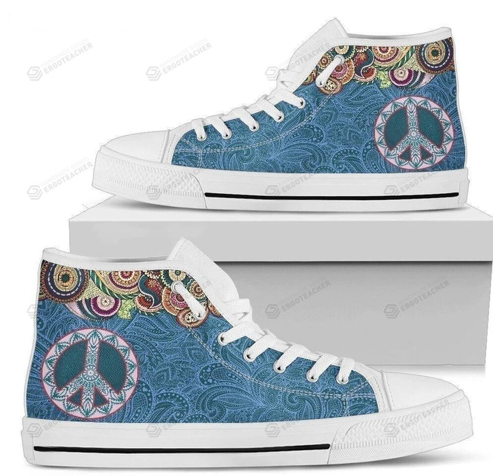 Hippie Peace High Top Shoes