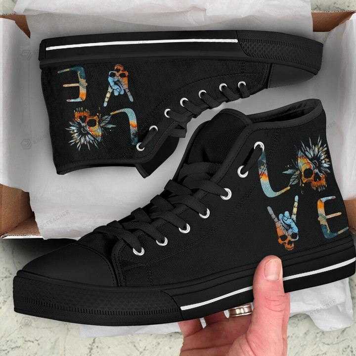 Skull High Top Shoes