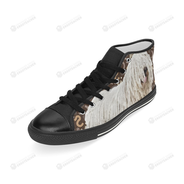 Komondor Dog Black Classic High Top Canvas Shoes