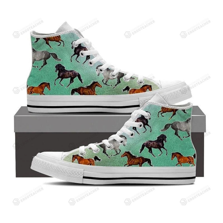 Horse Pattern Unisex High Top Shoes