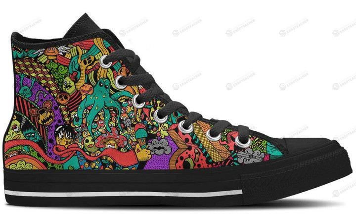 Colorful Chaos High Top Shoes